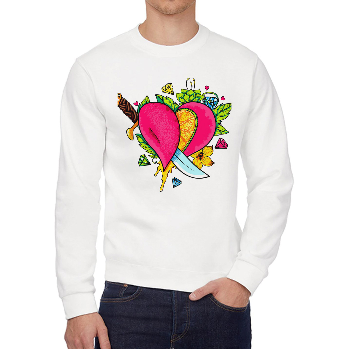 

Свитшот унисекс CoolPodarok W0151379 белый 44 RU, W0151379