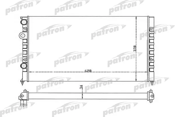 

Радиатор охлаждения двигателя PATRON PRS3370