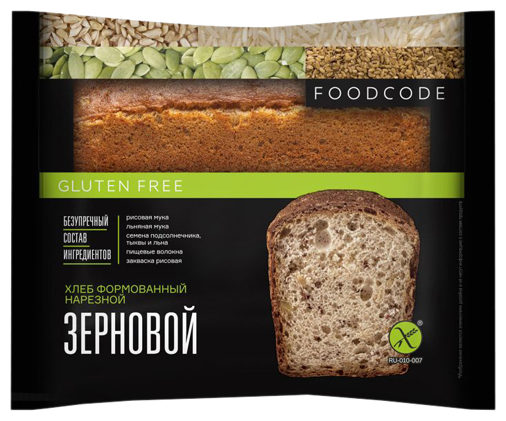 

Хлеб белый Foodcode Зерновой без глютена 250 г, Зерновой