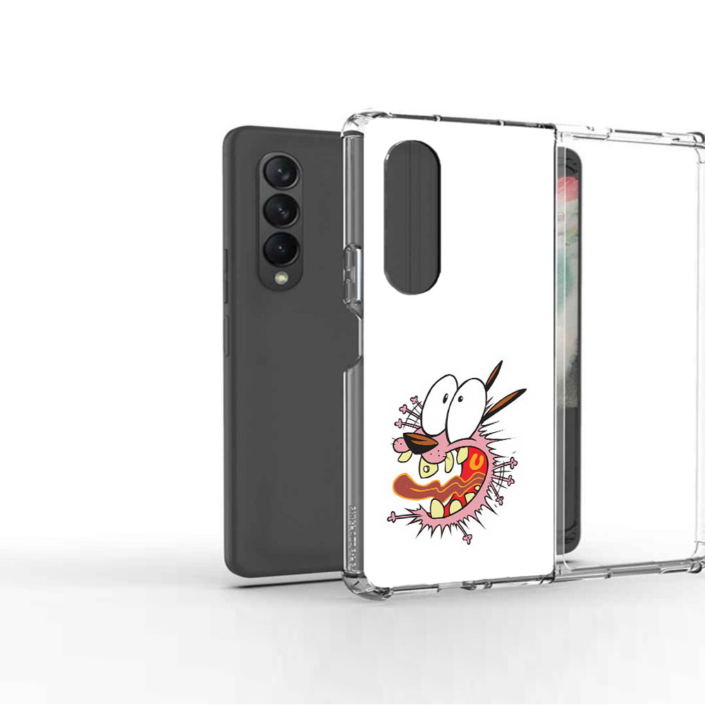 

Чехол MyPads Tocco для Samsung Galaxy Z Fold 3 испуганный бобик, Прозрачный, Tocco