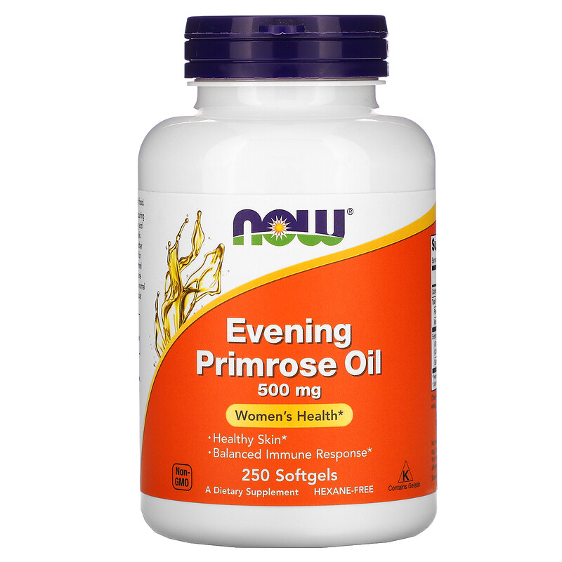 Evening Primrose Oil 500 mg, Evening Primrose Oil NOW 500 mg капсулы 250 шт.  - купить