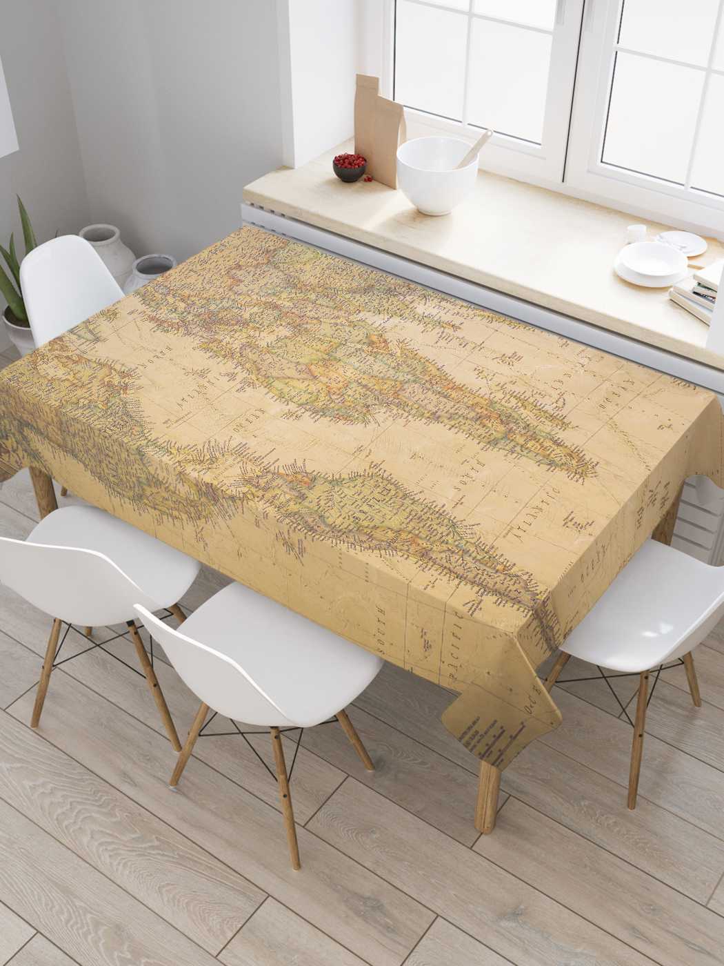 

Скатерть прямоугольная JoyArty "Коллекционная карта" из оксфорда, 180x145 см, Коллекционная карта