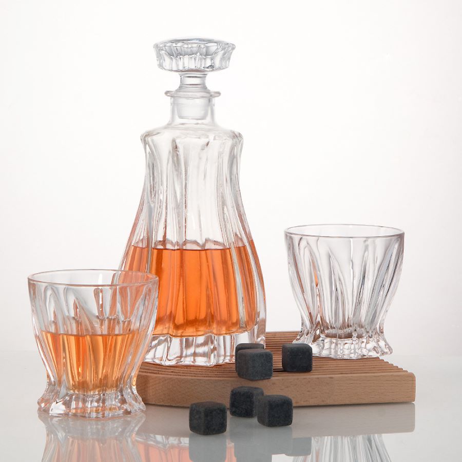 

Набор для виски Виват Графин, 2 бокала, камни охладители, Прозрачный