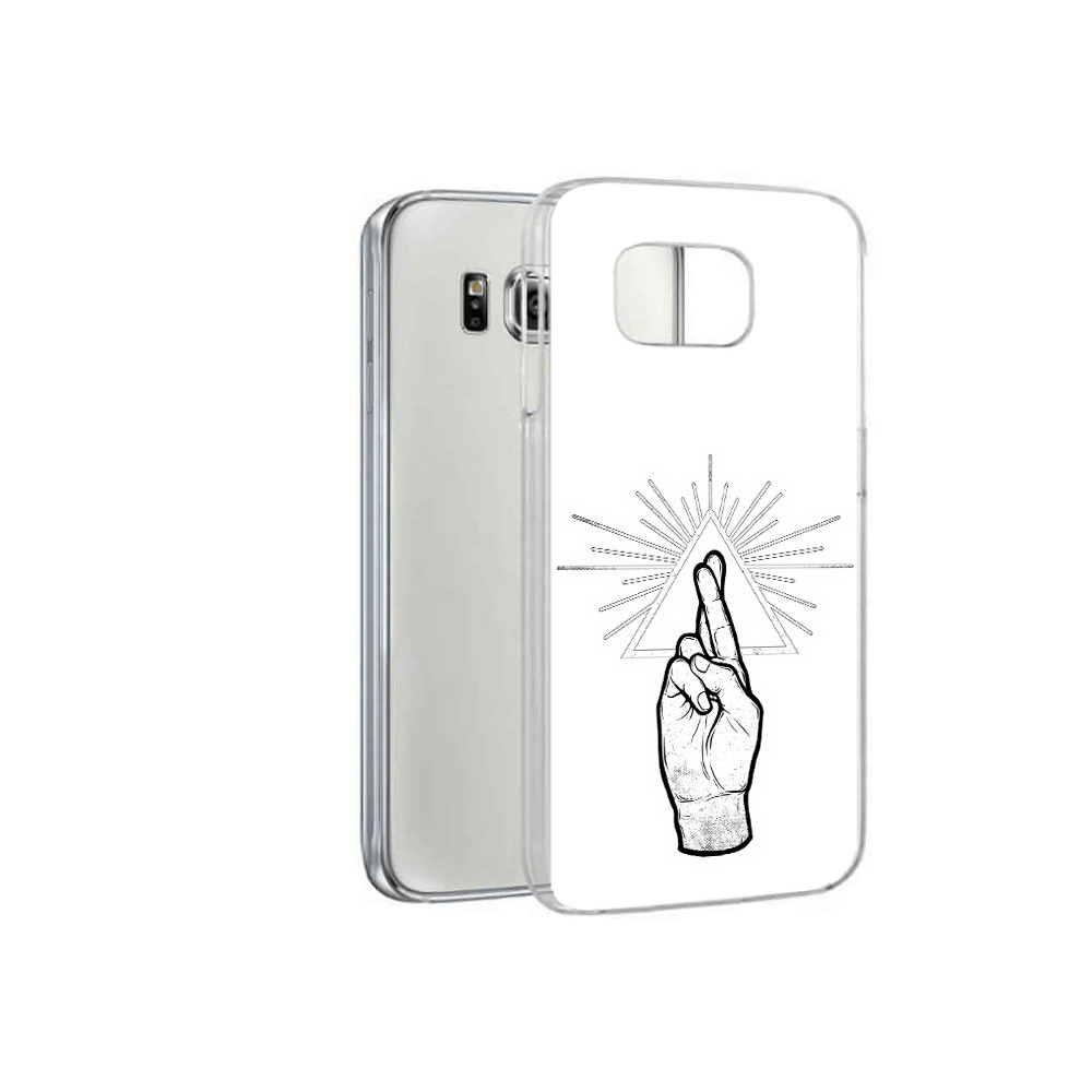 

Чехол MyPads Tocco для Samsung Galaxy S6 черно белая рука (PT12300.506.681), Прозрачный, Tocco