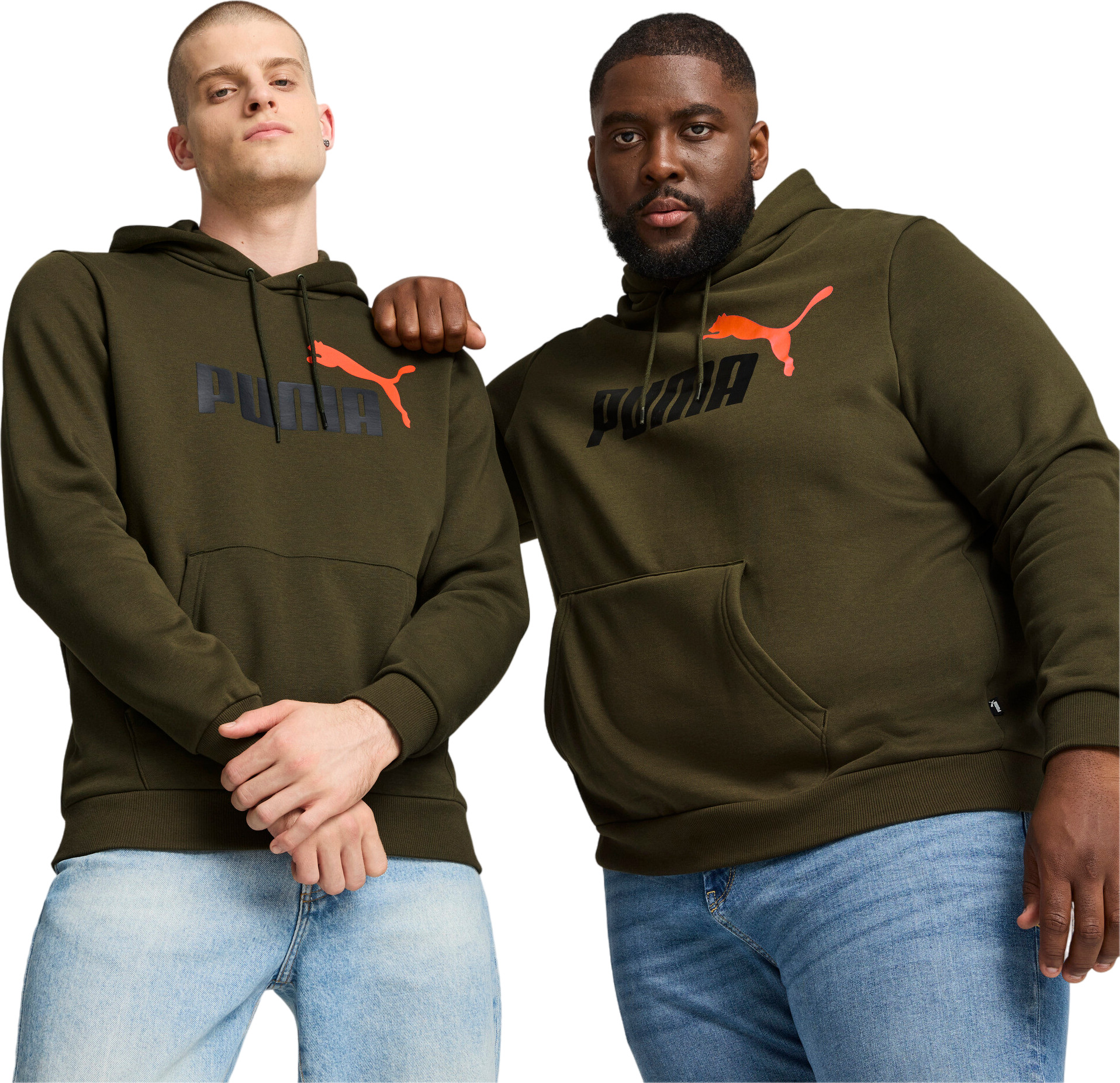 Худи мужское PUMA ESS 2 Col Big Logo Hoodie FL зеленое M 4792₽