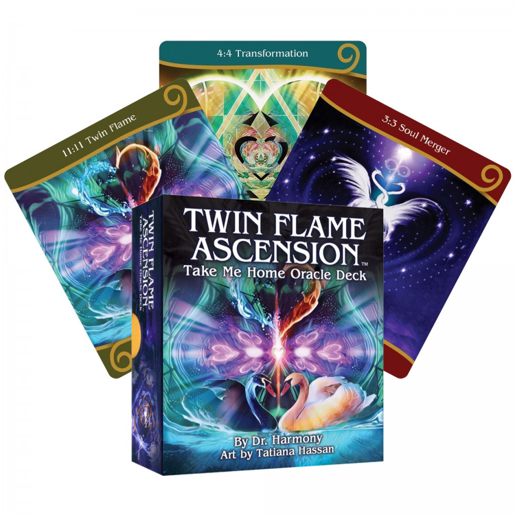 

Карты Таро Twin Flame Ascension take me Home Oracle deck US Games, Синий