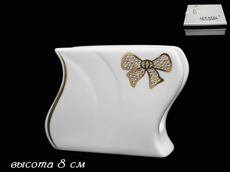 

Салфетница в подарочной упаковке БАНТИК Фарфор 108-204 118-108-204, Белый