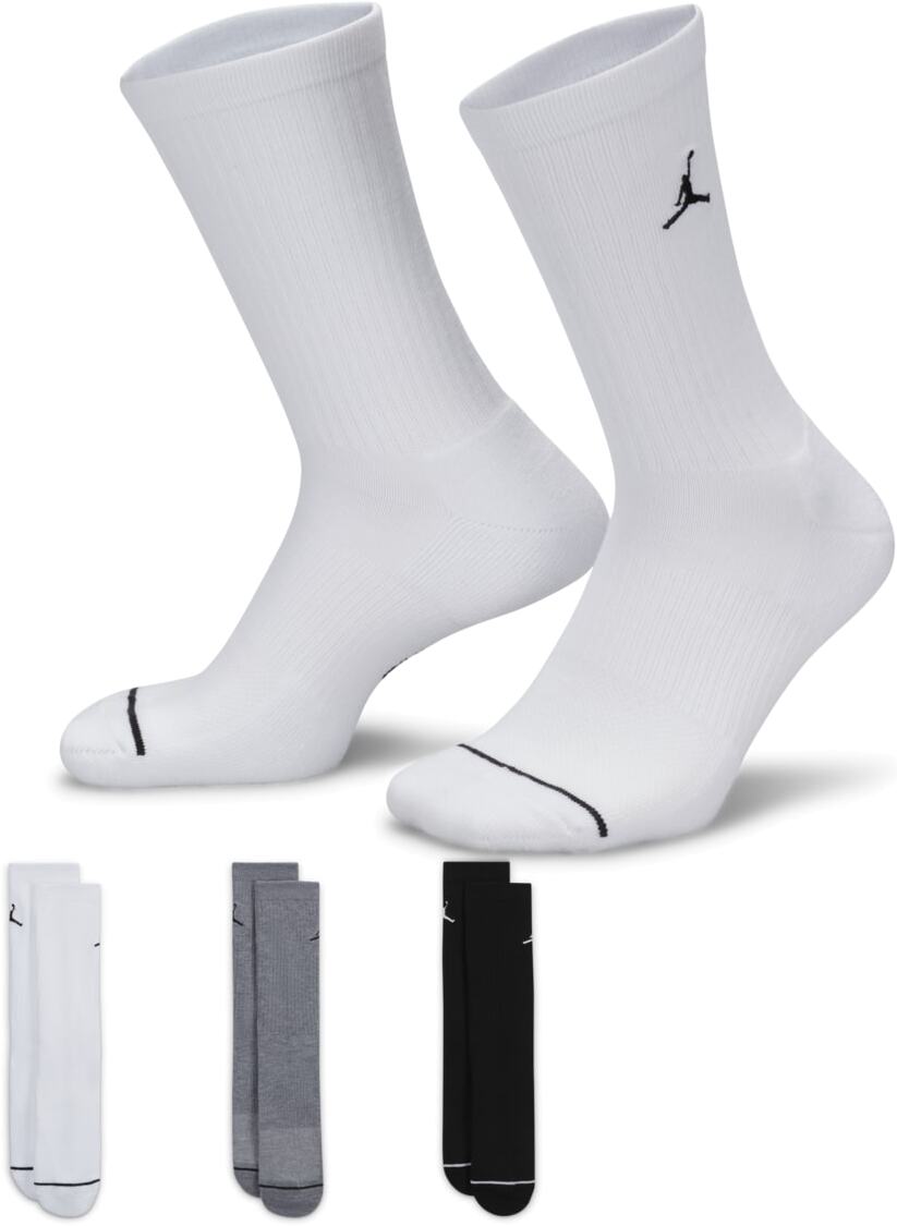 

Комплект носков унисекс Nike Jordan белых L, Белый, Jordan
