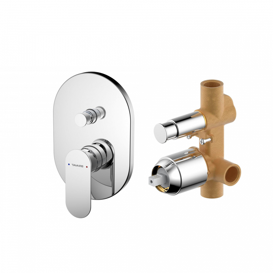 

Смеситель встраиваемый Bravat Gina F865CP-2-SET