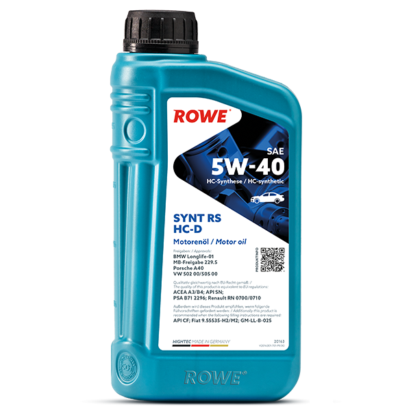 

Моторное масло ROWE Нigнтес Synт Rs 5W40 Нс-D 1л