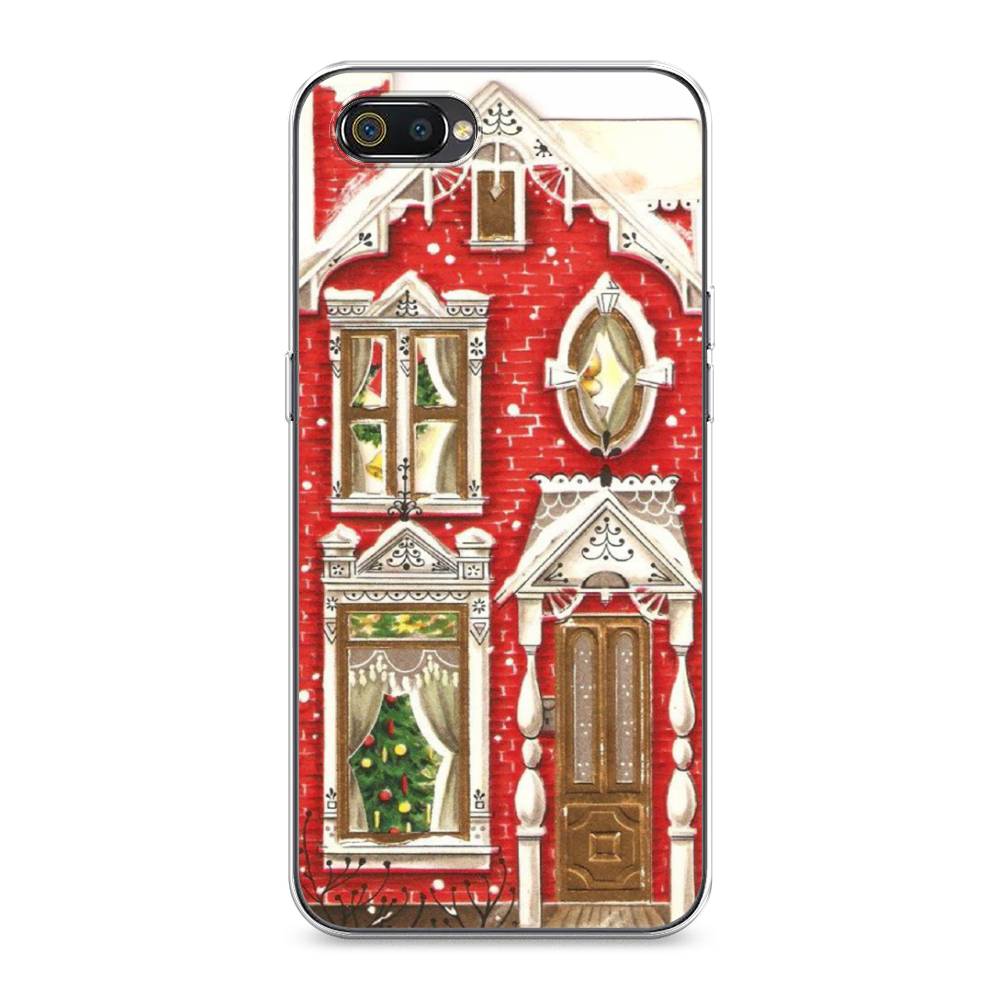 

Чехол на Realme C2 "Пряничный домик", Белый;красный;зеленый, 251150-5