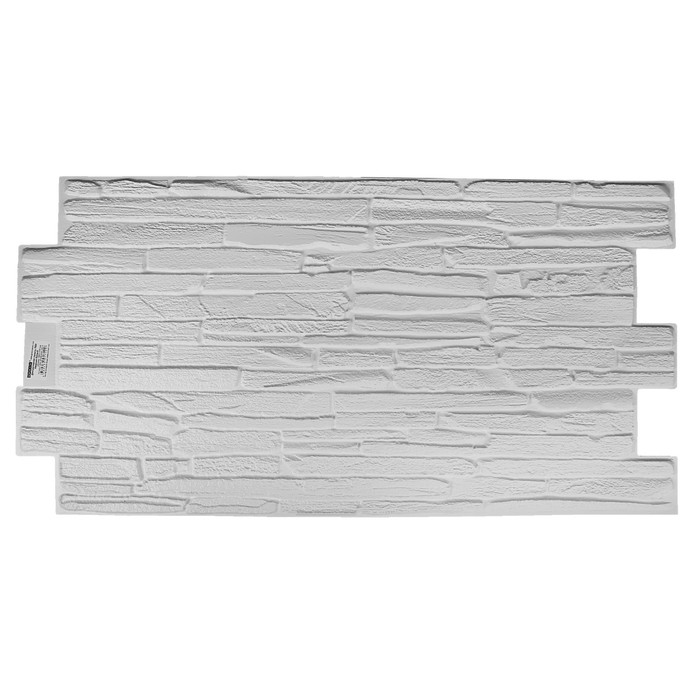 Панель ПВХ LuazON Кварцит белый, 980х500 фасадная плитка hauberk 2 0 м² кварцит