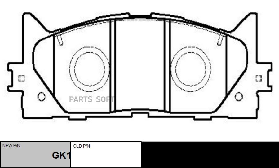 

Колодки дисковые передние toyota camry 2.4/3.5 v6 07> Gk1065