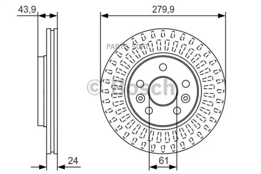 

Тормозной диск Bosch комплект 1 шт. 0986479S66