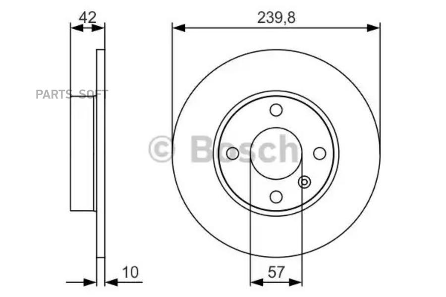 

Тормозной диск Bosch комплект 1 шт. 0986479S52
