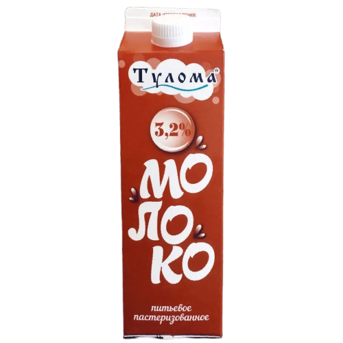 

Молоко 3,2% пастеризованное 1 л Тулома