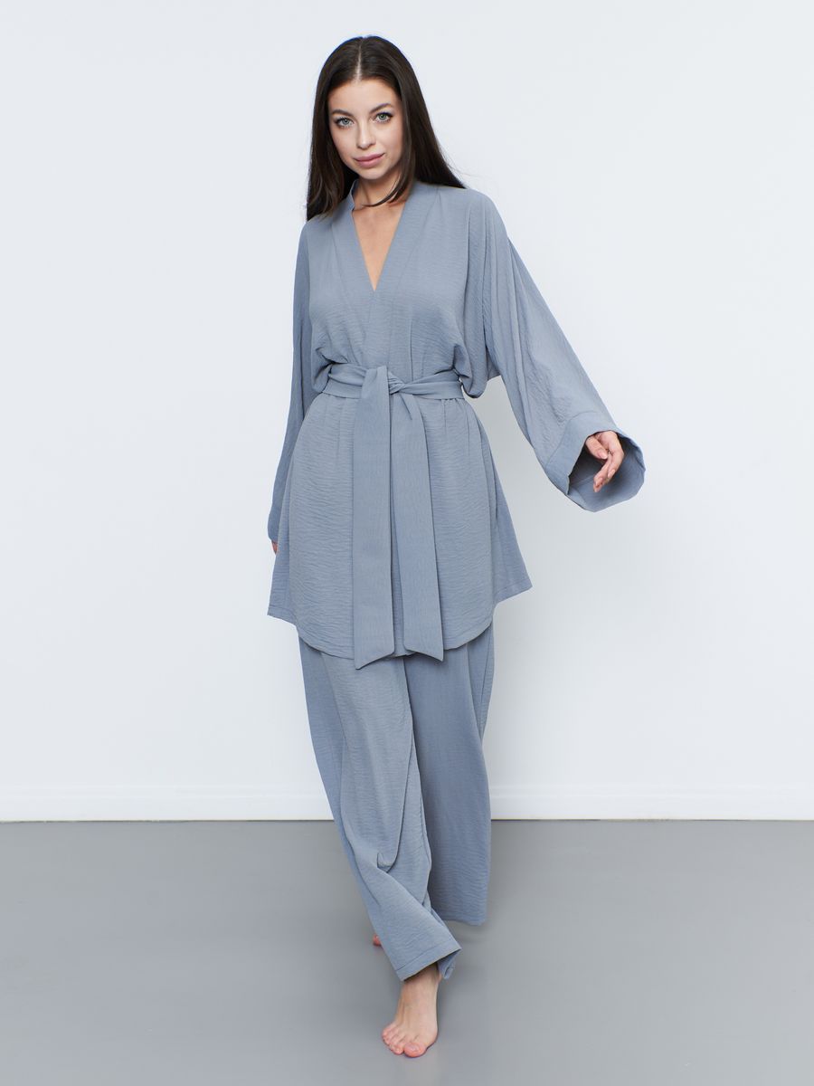 

Пижама женская Mimi Pajamas Brand 100035 серая 52 RU, Серый, 100035