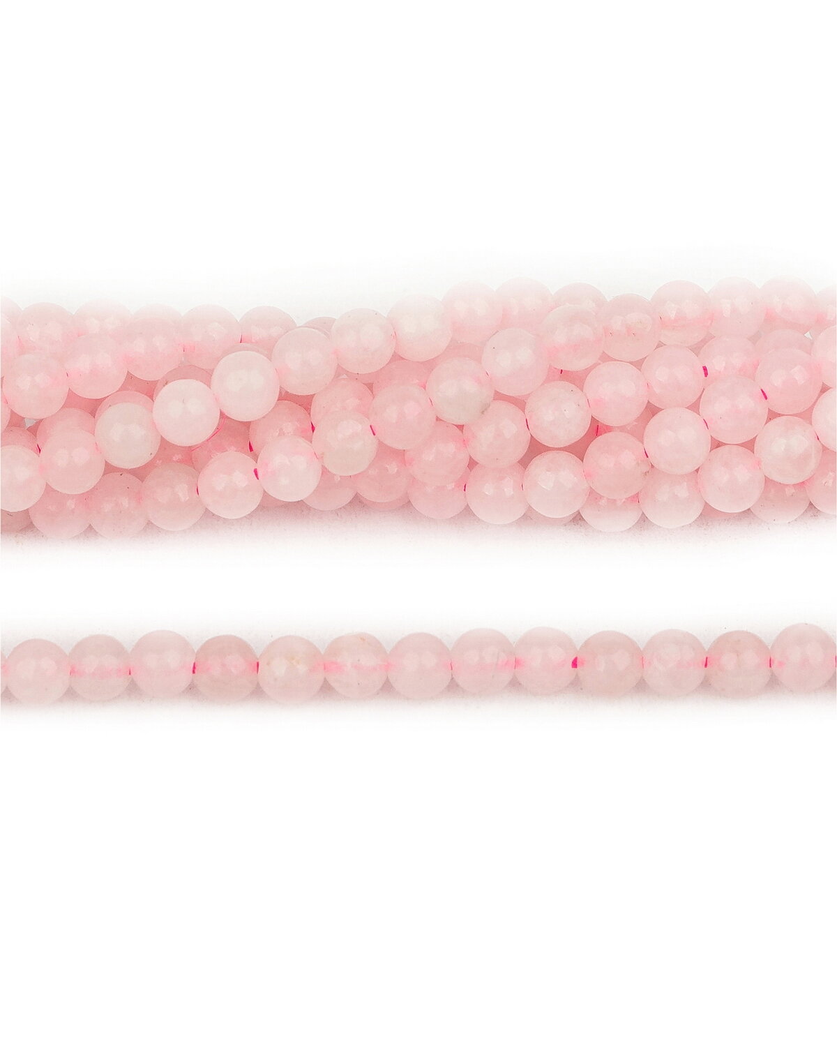 

Бусины каменные из натурального камня Кварц розовый 3 мм, Разноцветный, Stone Beads