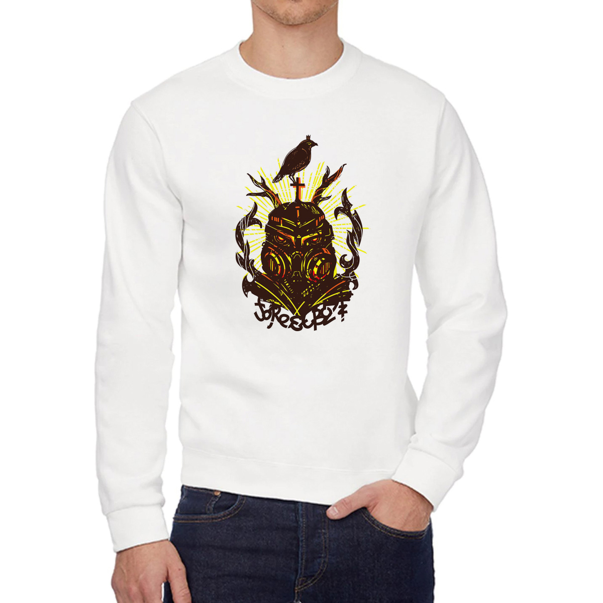 

Свитшот унисекс CoolPodarok W0151375 белый 50 RU, W0151375