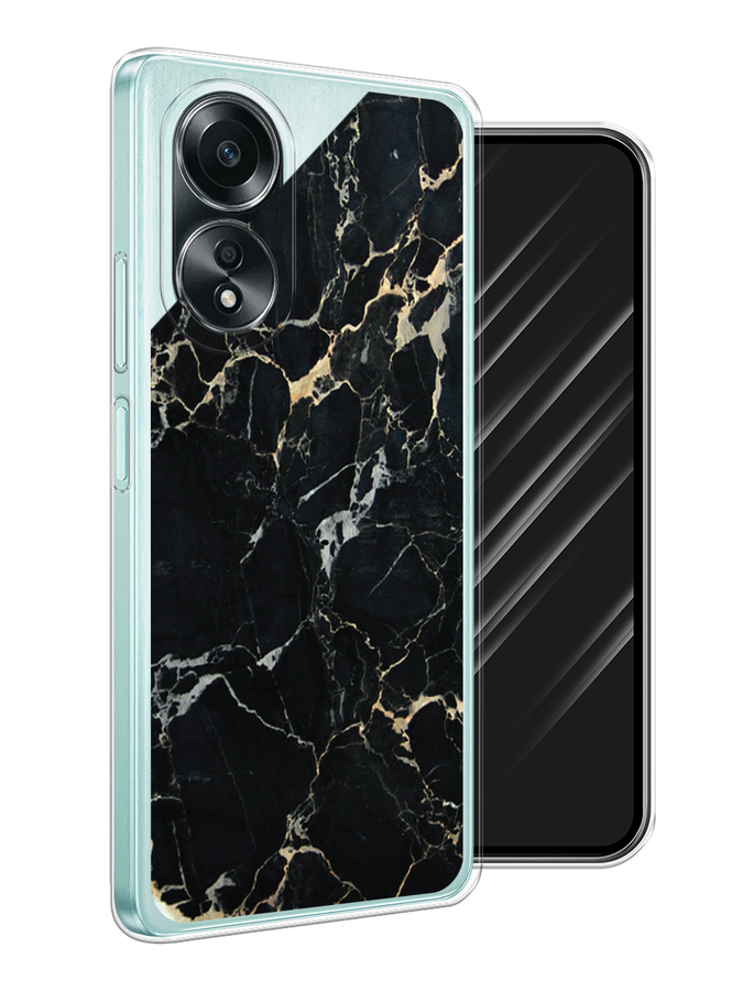 

Чехол Awog на Oppo A58 4G "Черный мрамор уголок", Черный;золотистый, 2514950-1