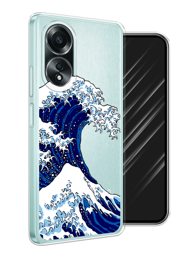 

Чехол Awog на Oppo A58 4G "Волна в Канагаве", Синий;белый, 2514950-1