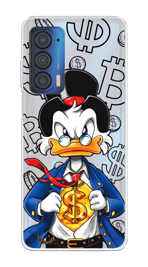 

Чехол на Motorola Edge (2021) "Scrooge Goldman", Черный;белый;синий, 242950-1