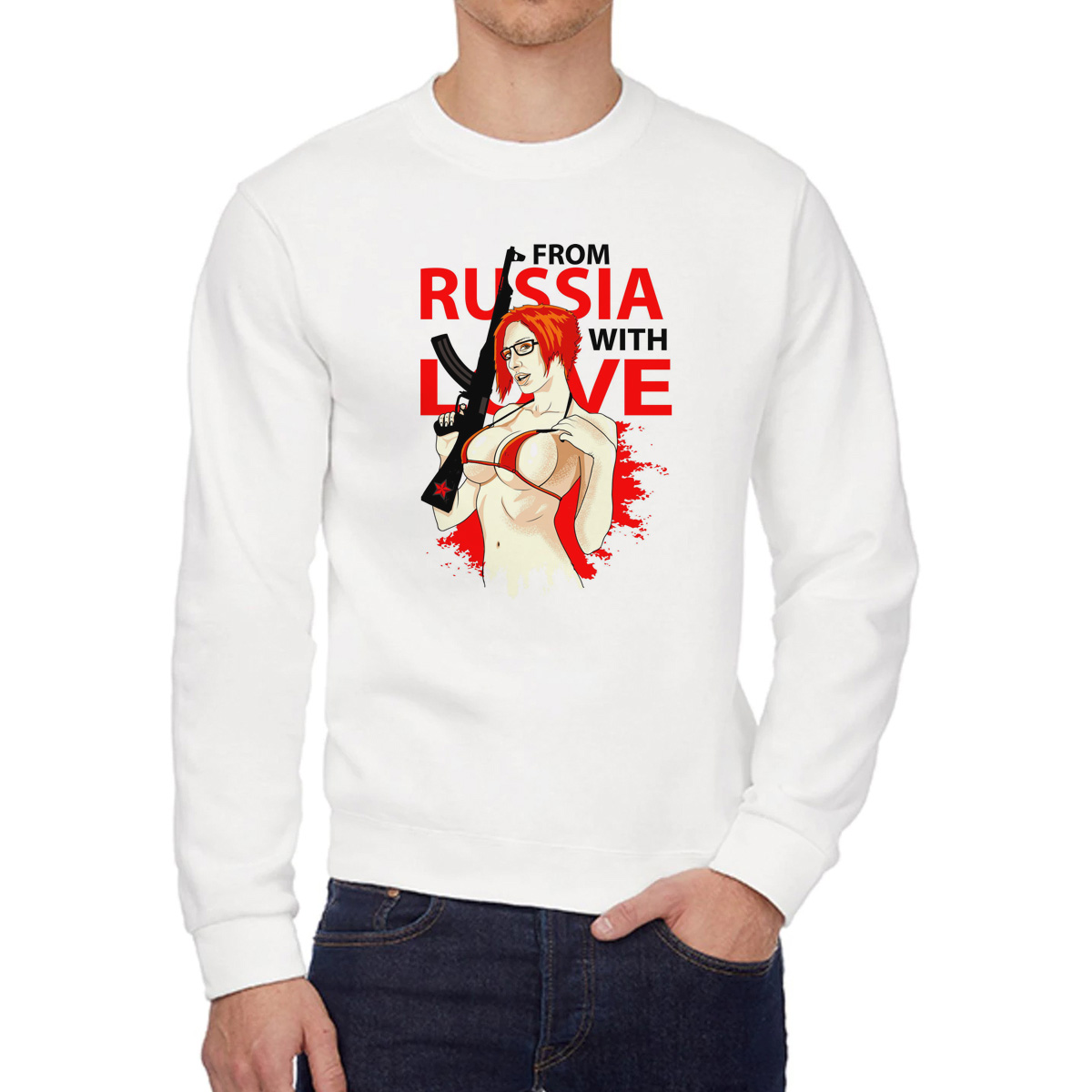 

Свитшот унисекс CoolPodarok W0151373 белый 52 RU, W0151373