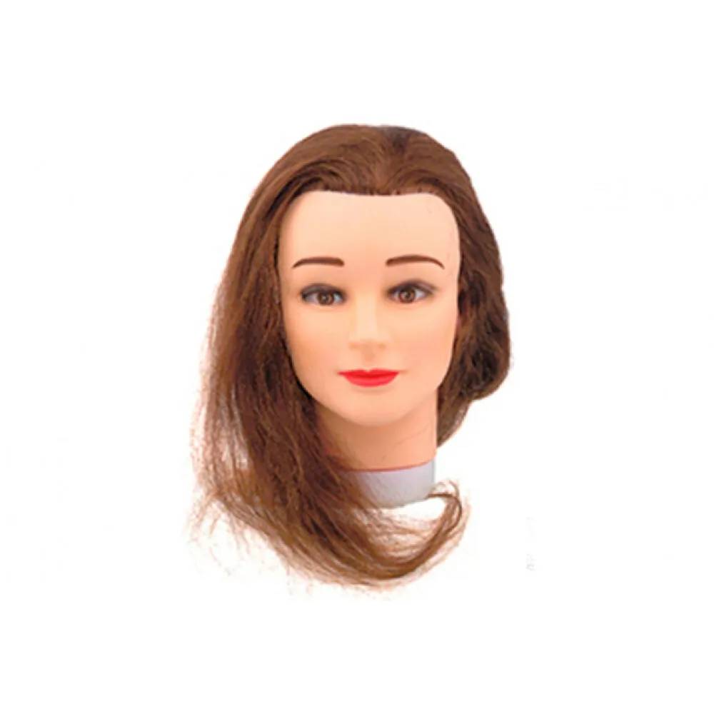 Купить Голова учебная Sibel Student, шатенка, натуральные волосы, 35-40 см 0030201