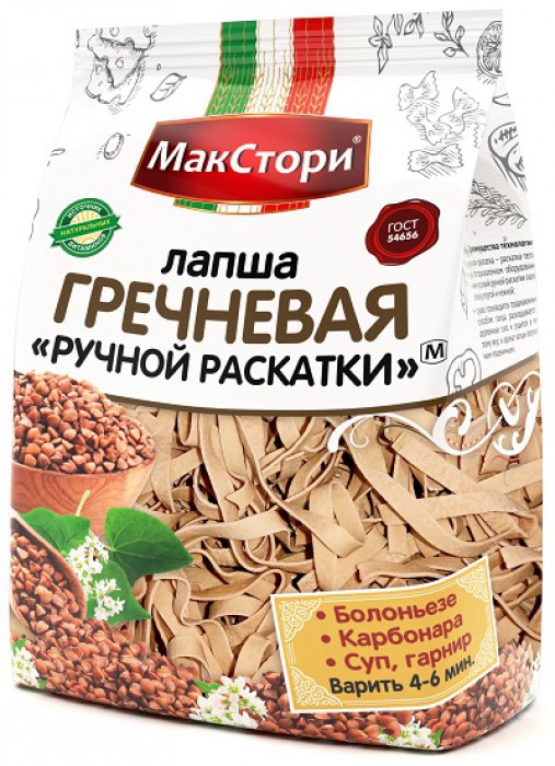 

Лапша МакСтори Гречневая ручной раскатки 250 г