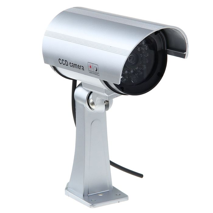 Муляж видеокамеры LuazON VM-2, со светодиодным индикатором, серый ремешок для фитнес браслета mi band 3 4 luazon ребристый серый
