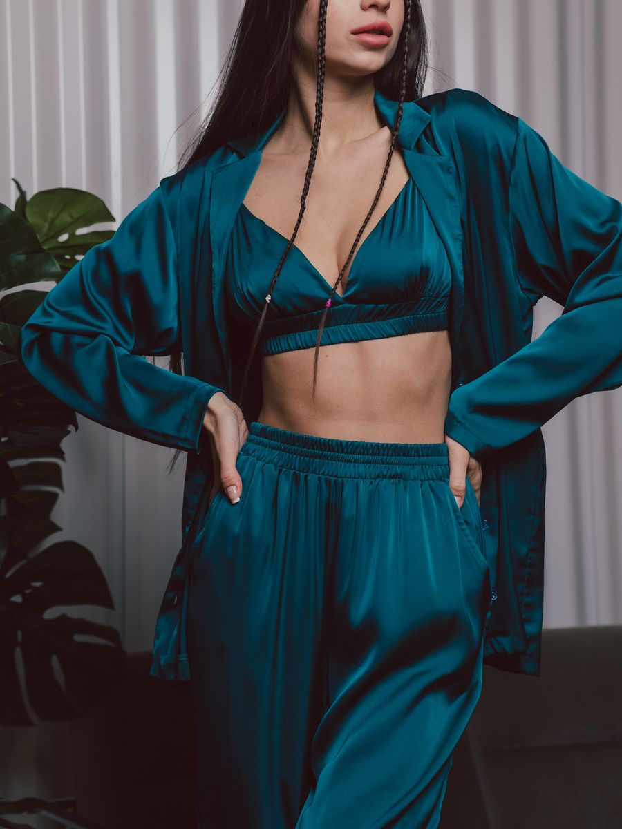 

Пижама женская Mimi Pajamas Brand 100018 зеленая 48-50 RU, Зеленый, 100018