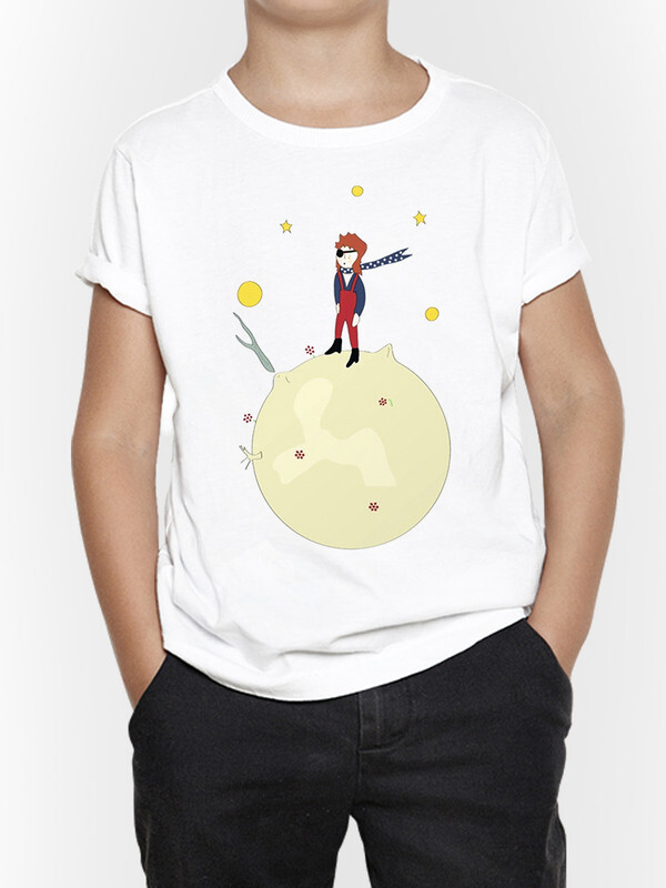 Детская футболка от DreamShirts Studio с изображением Дэвида Боуи, белого цвета, размер 146.