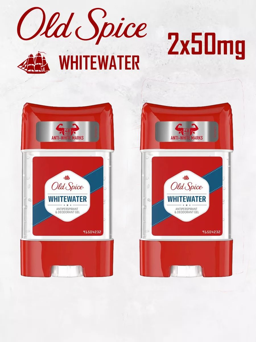 

Дезодорант-антиперспирант Old Spice мужской, гелевый, Whitewater, 70 мл х 2 шт