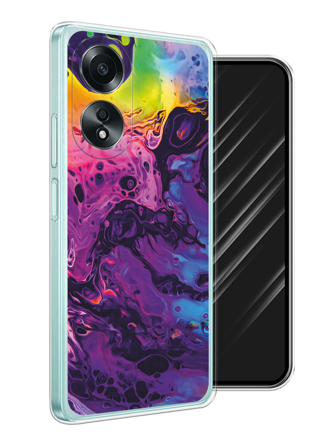 

Чехол Awog на Oppo A58 4G "ACID fluid", Бордовый, 2514950-1