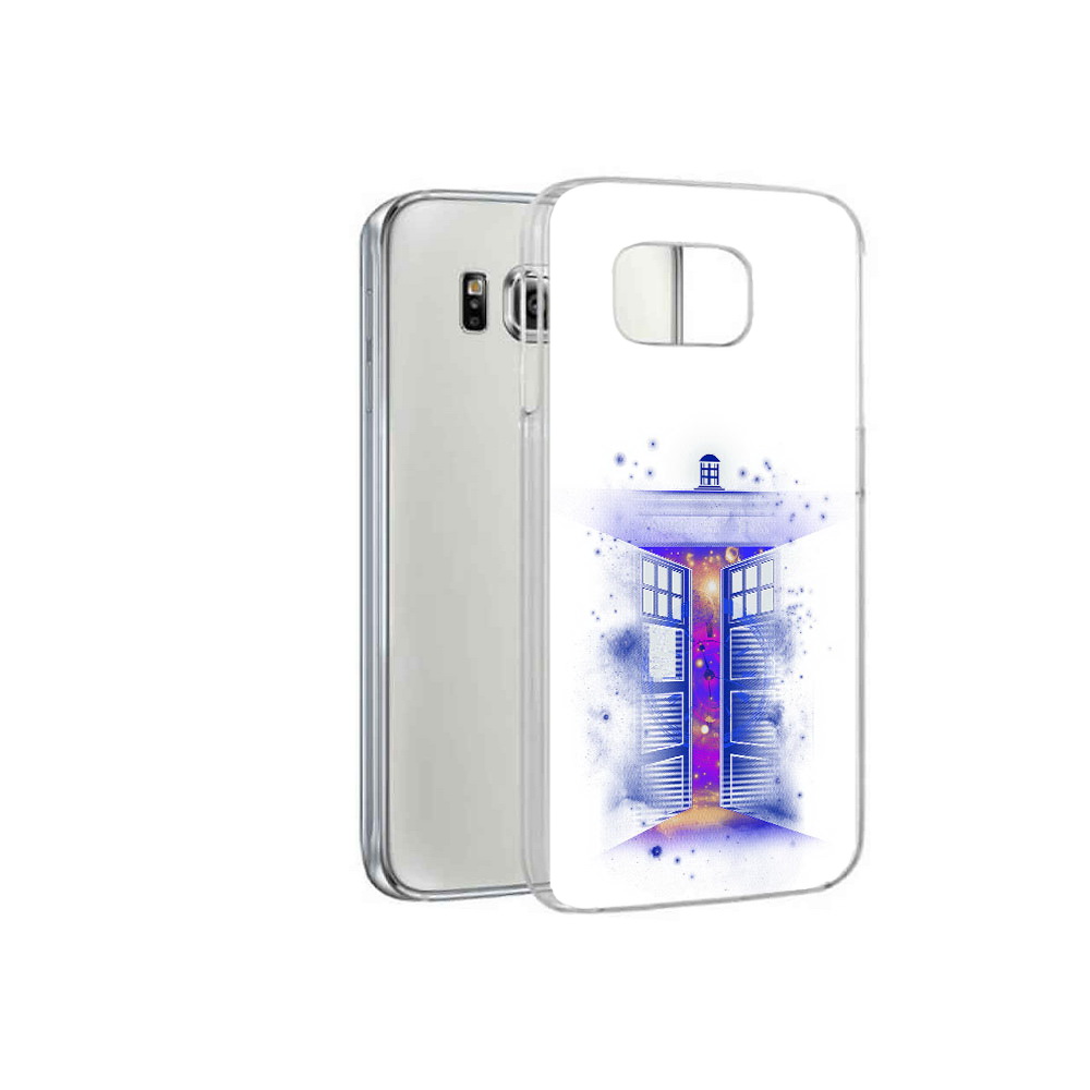 

Чехол MyPads Tocco для Samsung Galaxy S6 фиолетовый уголок абстракция (PT12300.506.659), Прозрачный, Tocco