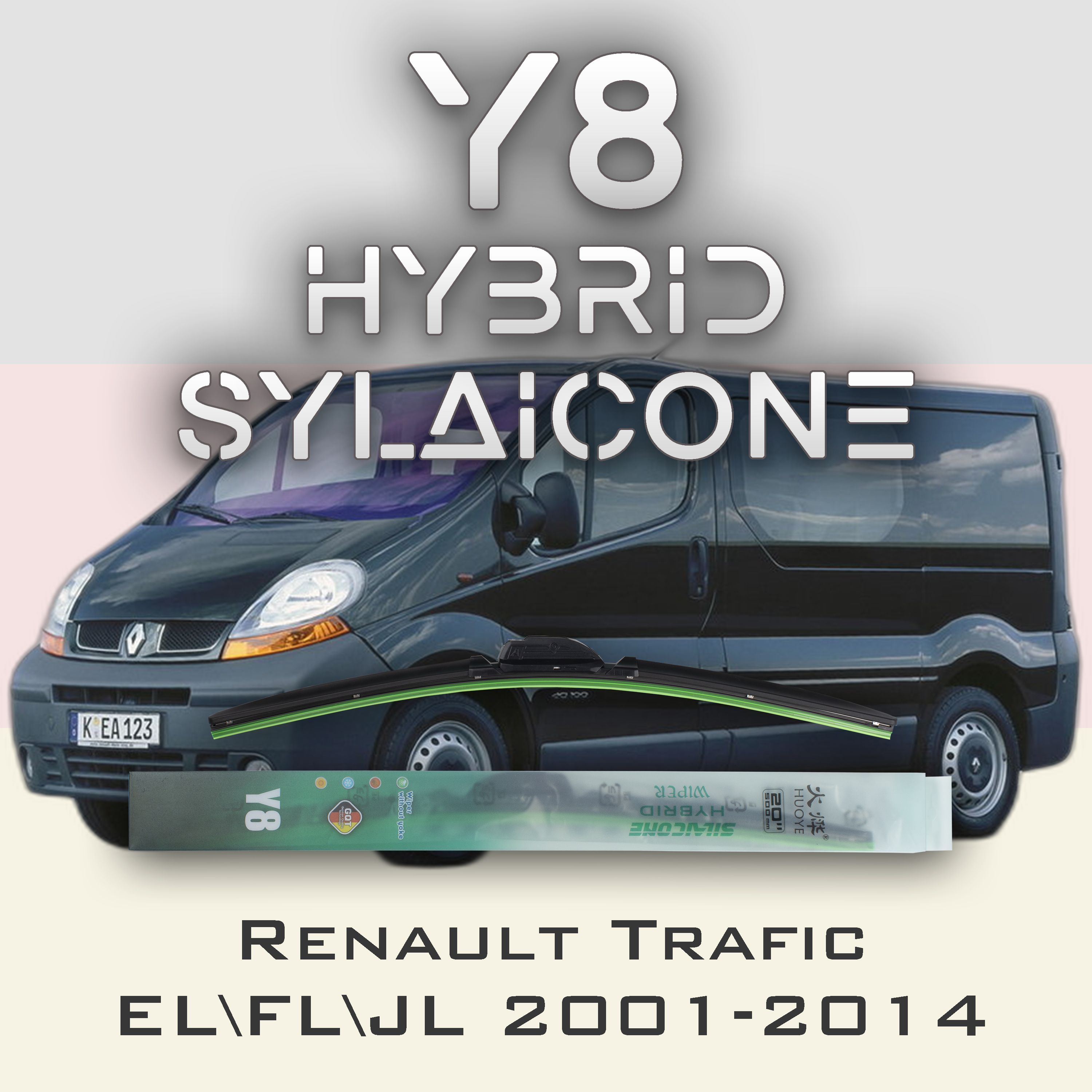 

Комплект щеток стеклоочистителя HUOYE Y8-Renault Trafic EL\FL\JL 2001-2014, Y8