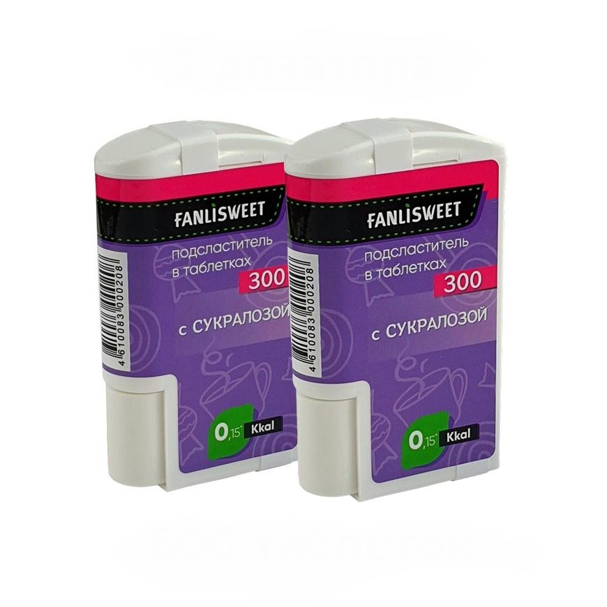 Сахарозаменитель сукралоза FANLISWEET 2 дозатора х 300 таблеток (600 таб)