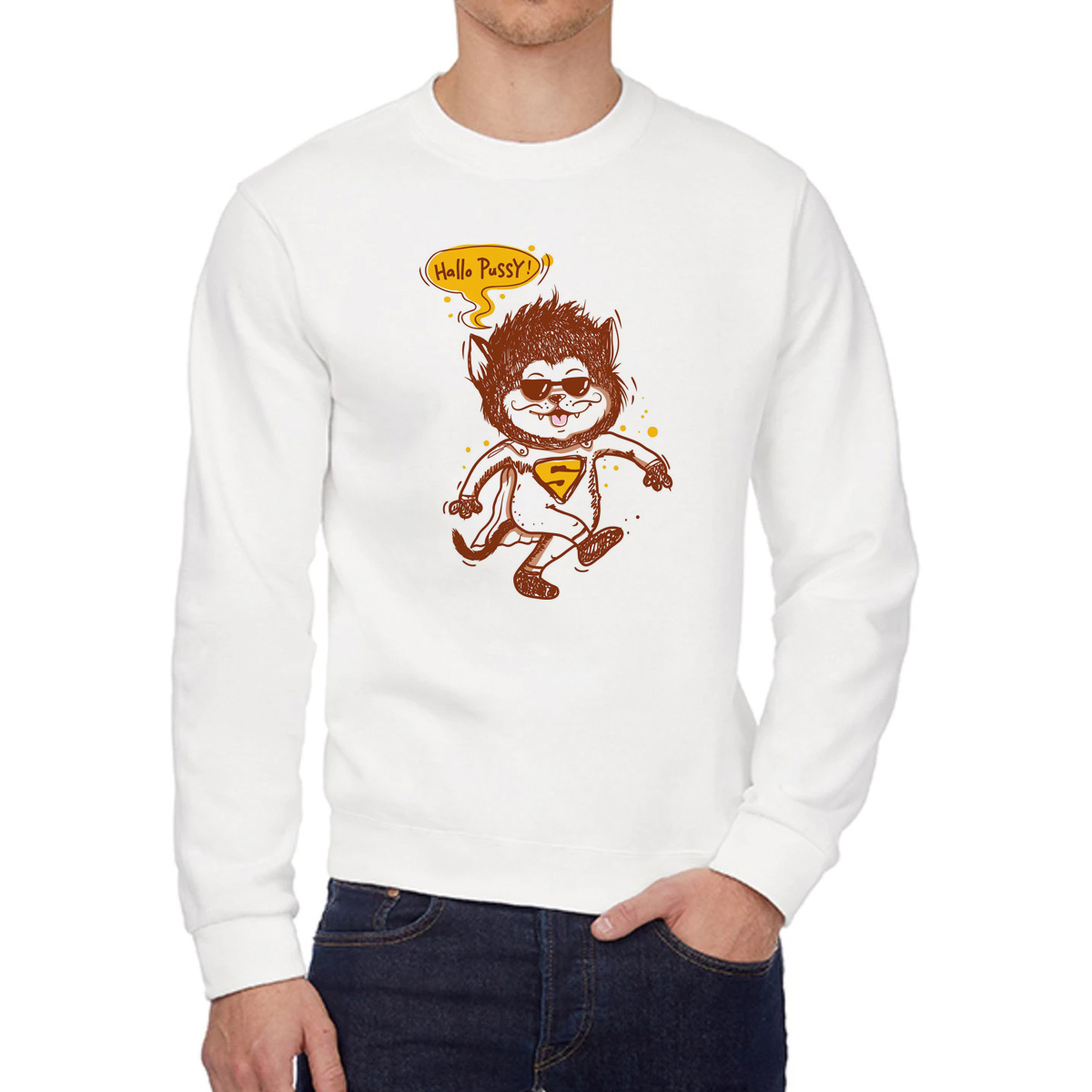 

Свитшот унисекс CoolPodarok W0151364 белый 42 RU, W0151364