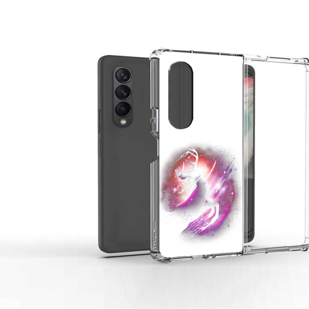 

Чехол MyPads Tocco для Samsung Galaxy Z Fold 3 звездный олень, Прозрачный, Tocco