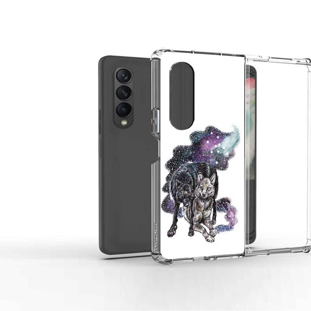 

Чехол MyPads Tocco для Samsung Galaxy Z Fold 3 звездные волки, Прозрачный, Tocco