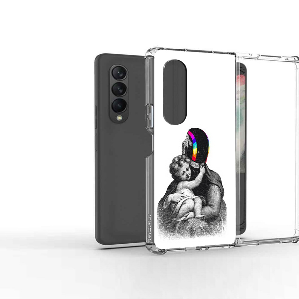 

Чехол MyPads Tocco для Samsung Galaxy Z Fold 3 защитник в шлеме, Прозрачный, Tocco