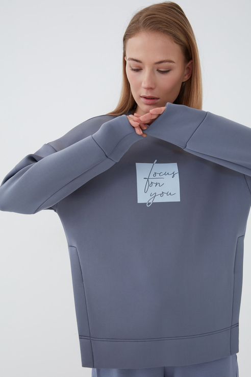 

Свитшот женский ZARINA 1122518426 голубой 46 RU, 1122518426