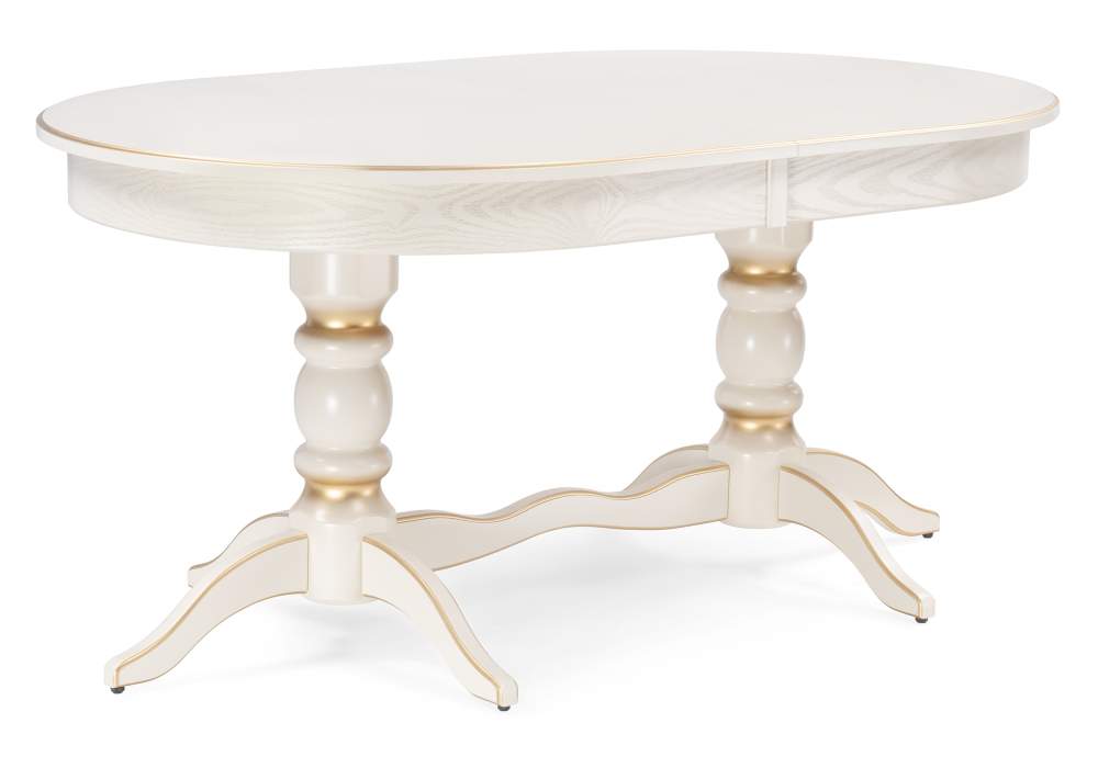 

Деревянный стол Woodville Дейвер 160(220)х100 слоновая кость/золото, Дейвер 160(220)х100