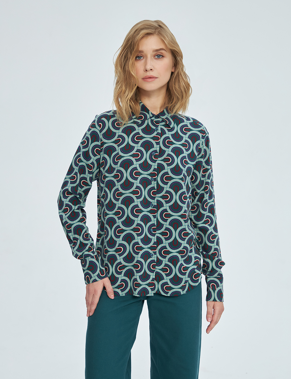 

Блуза женская Velocity I-WB13 зеленая XS, Зеленый, I-WB13