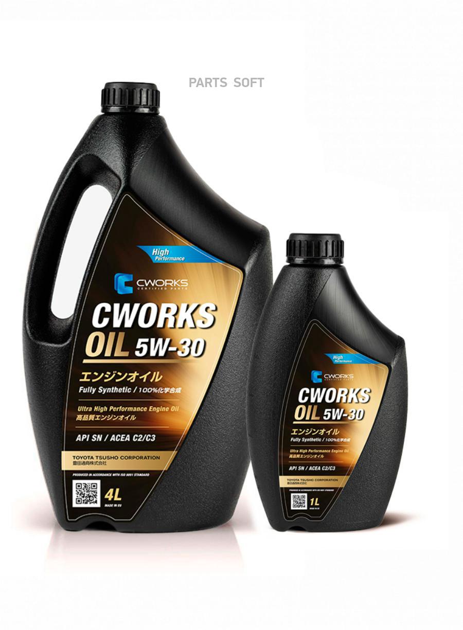 

Моторное масло CWORKS синтетическое 5W30 C2 C3 SN 4л, A130R8004A
