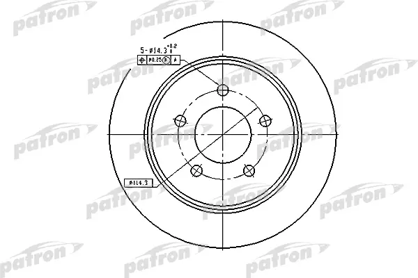 

Тормозной диск PATRON PBD7003