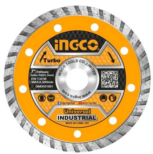 Диск алмазный INGCO DMD032302M TURBO 230 мм сегментированный алмазный диск ingco