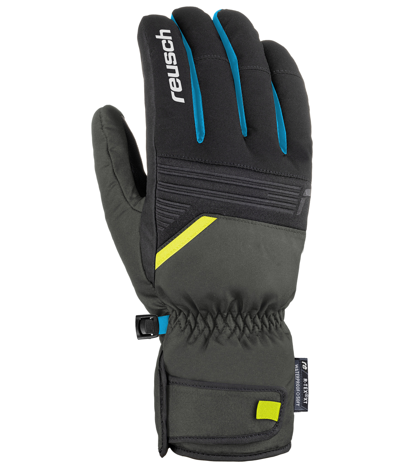 фото Перчатки reusch bradley r-tex xt, 2022, dark granite/safety yellow, 10 inch