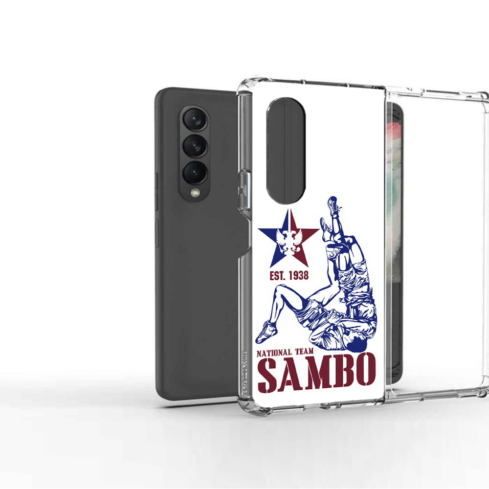 

Чехол MyPads Tocco для Samsung Galaxy Z Fold 3 единоборства самбо, Прозрачный, Tocco