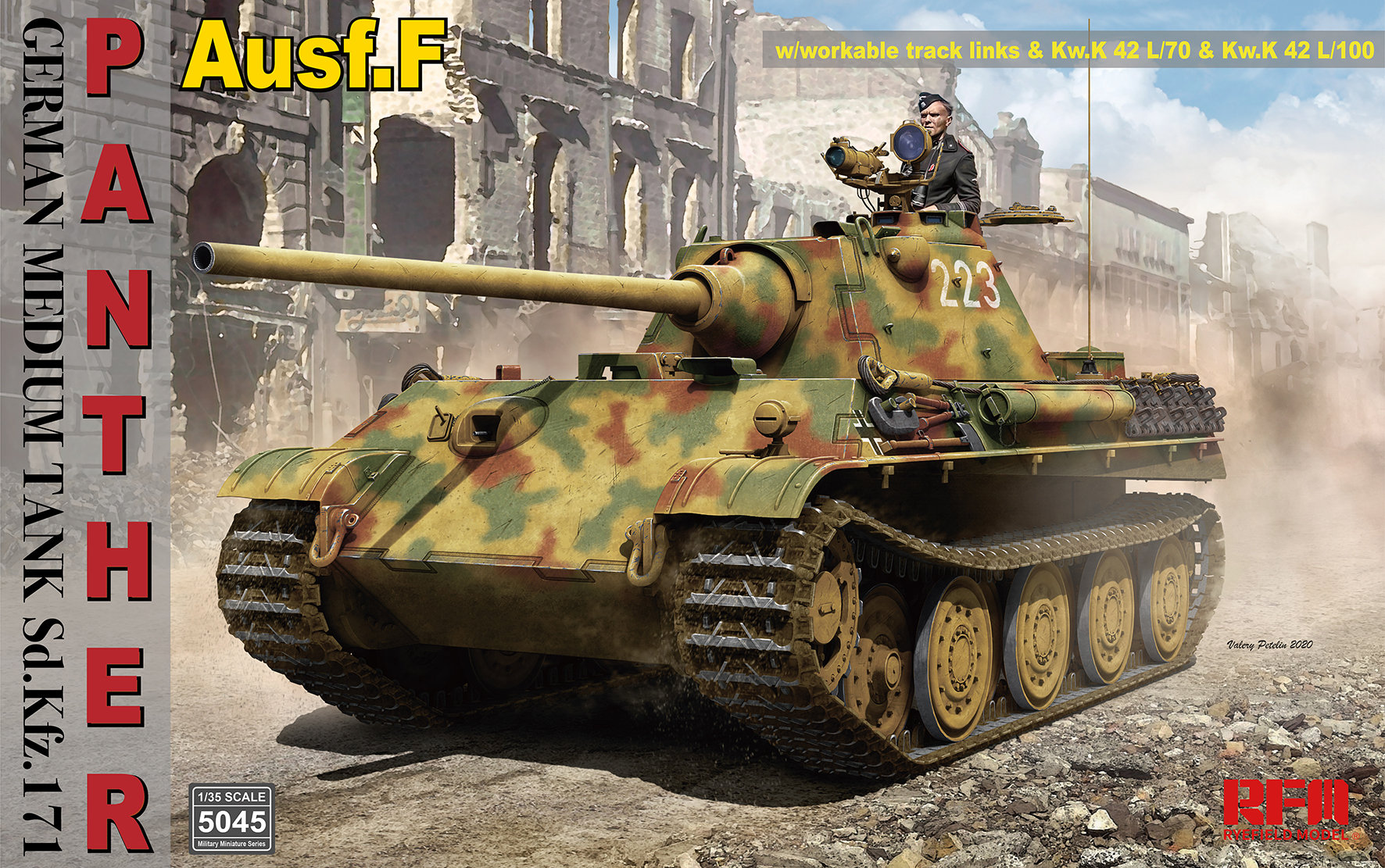 

Сборная модель Rye Field Model 1/35 Немецкий средний танк Sd.Kfz.171 Panther Ausf.F RM-504